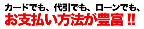 お支払い方法が豊富