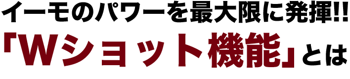 Ｗショット機能とは？