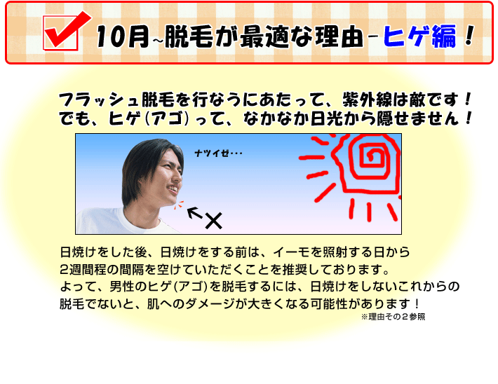 夏脱毛な訳