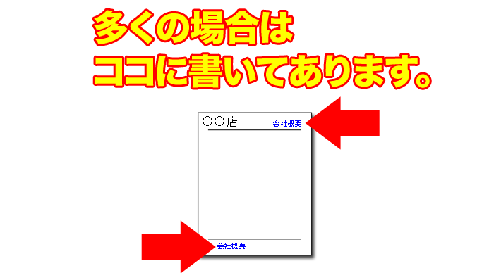 多くの場合はココに書いてあります。