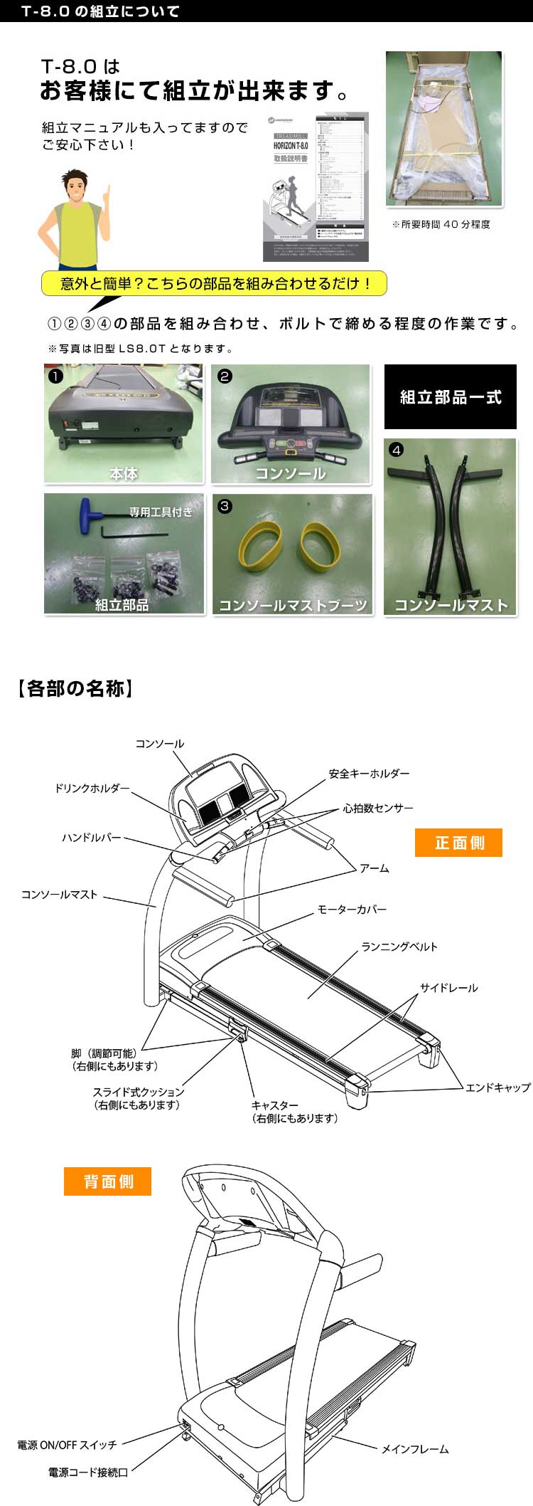 ルームランナーの組み立て方