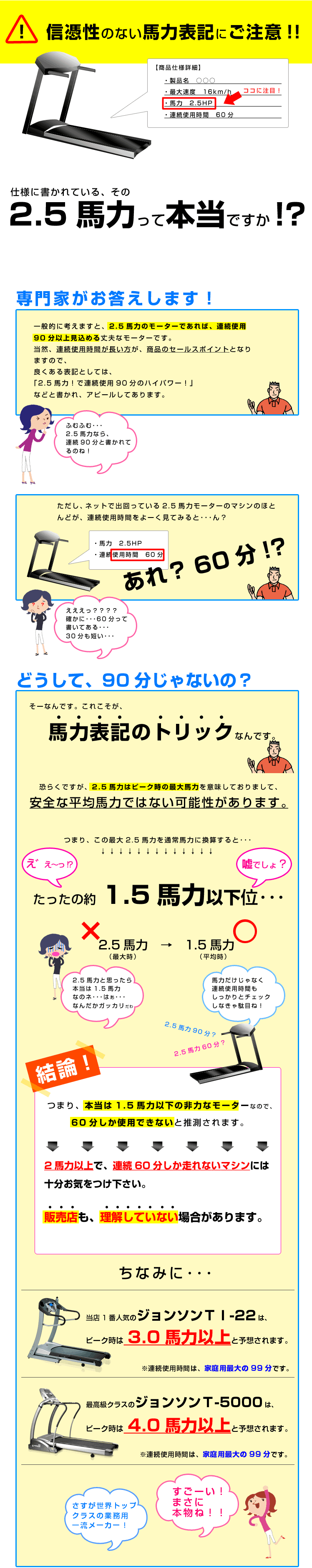 馬力表記にご注意！